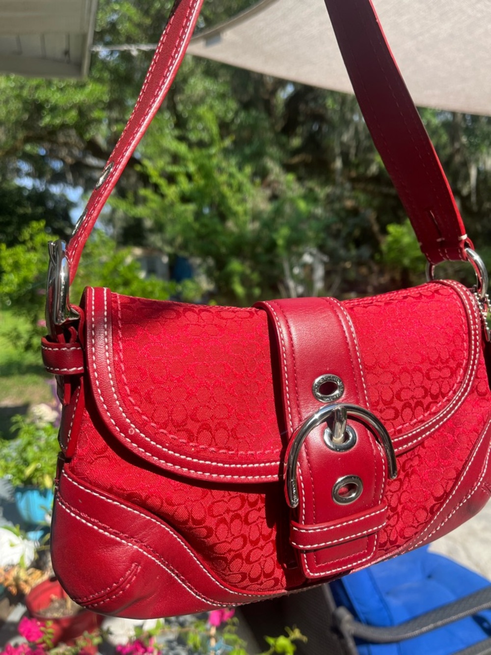 Vintage coach red soho bag - Picture 2 of 9